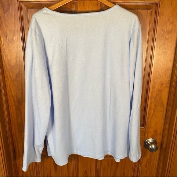 NWT Croft & Borrow Women's Light Blue Intimates Sleeping Night Top - Picture 5 of 5